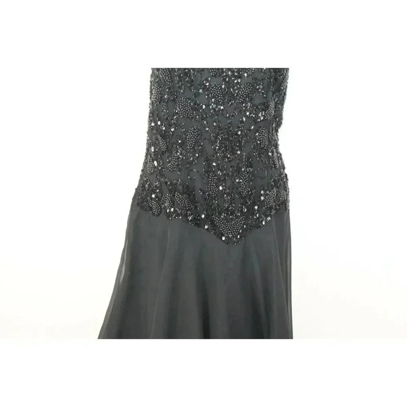 Niteline black beaded evening dress size 4 - Picture 3 of 10